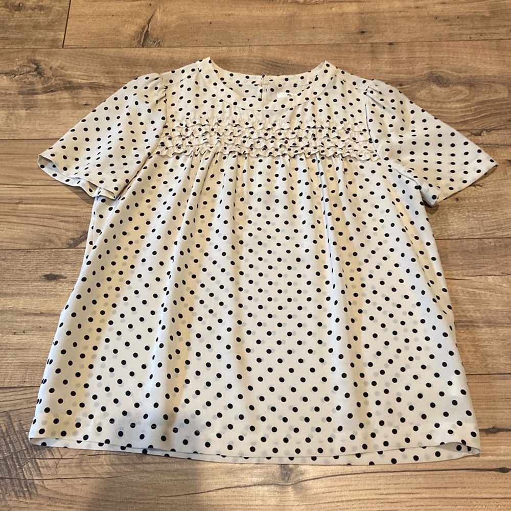 Madewell Silk Polka Dot Blouse